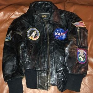 Toddler Leather Air Force Bomber Jacket